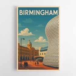 Birmingham Bullring Travel Poster Wall Art