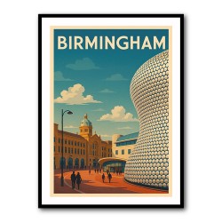 Birmingham Bullring Travel Poster Wall Art