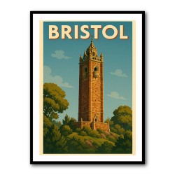 Bristol Cabot Tower Travel Poster 5 Wall Art