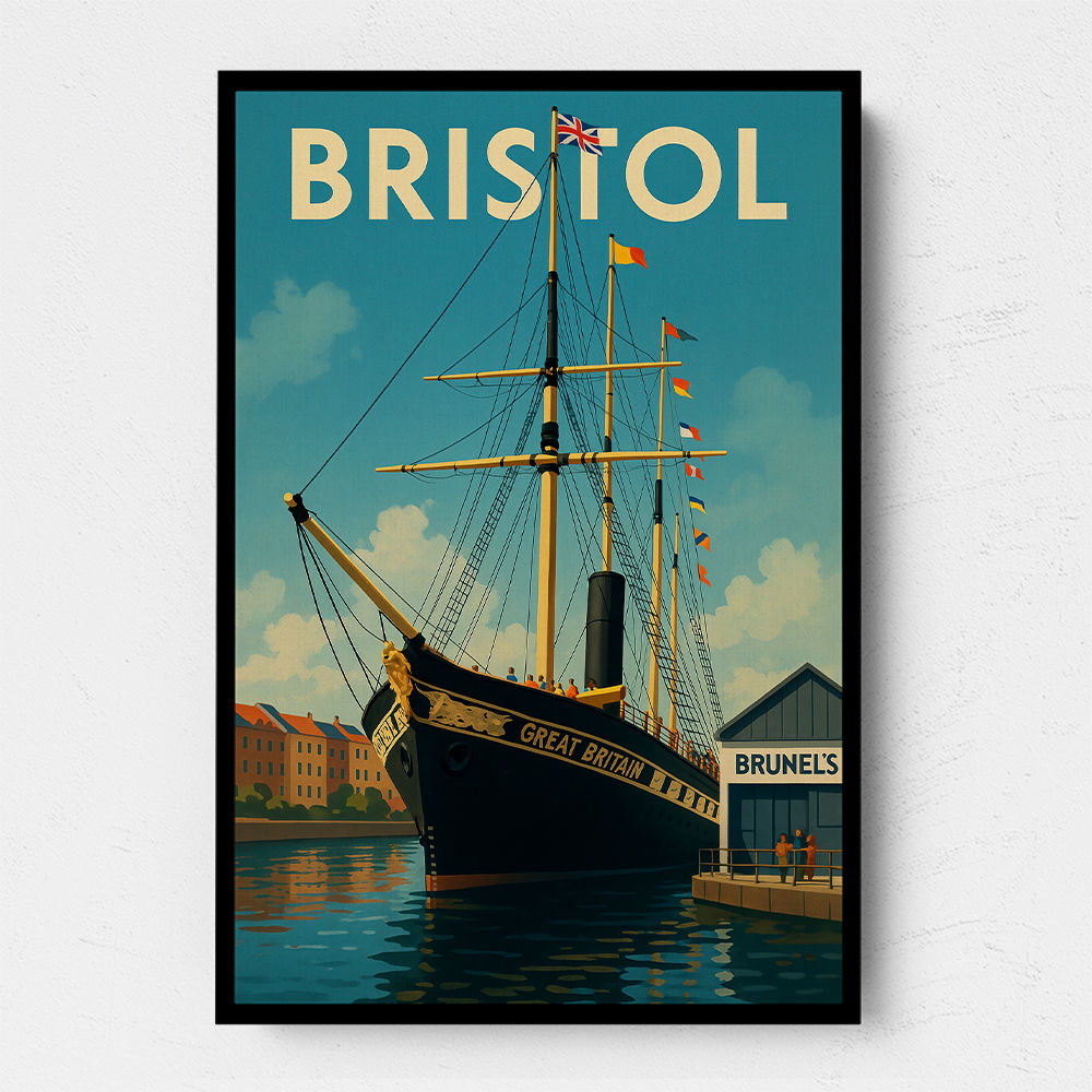 Bristol SS Great Britain Travel Poster 3 Wall Art Bristol SS Great Britain Travel Poster 3 Wall Art