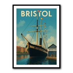 Bristol SS Great Britain Travel Poster 3 Wall Art