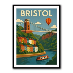 Bristol Travel Poster 1 Wall Art