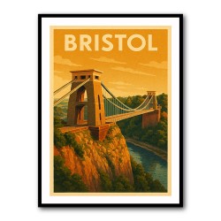 Bristol Travel Poster 2 Wall Art