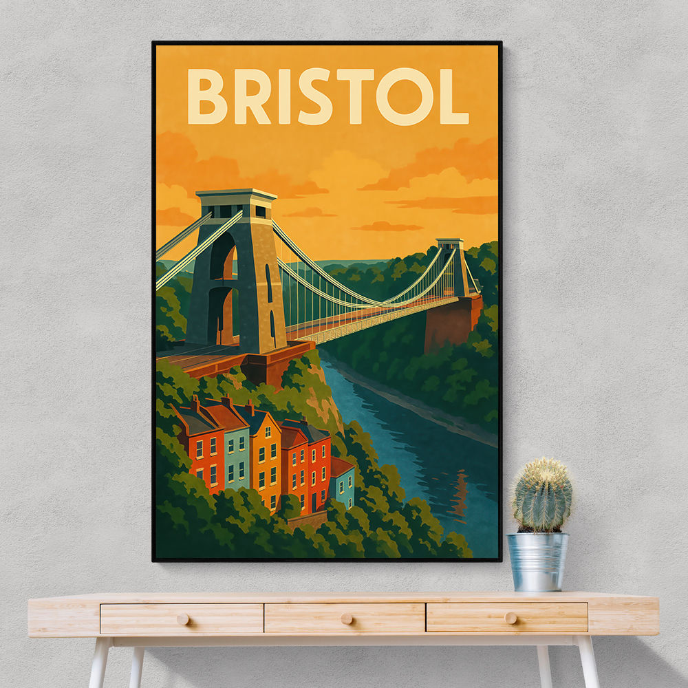 Bristol Travel Poster Wall Art Bristol Travel Poster Wall Art