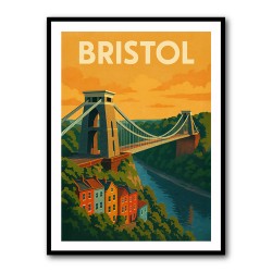 Bristol Travel Poster Wall Art