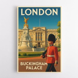 Buckingham Palace London Travel Poster Wall Art