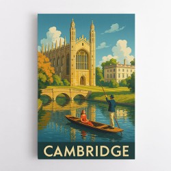 Cambridge Travel Poster Wall Art