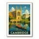 Cambridge Travel Poster Wall Art Cambridge Travel Poster Wall Art