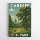 Cardiff Bute Park Travel Poster Wall Art Cardiff Bute Park Travel Poster Wall Art