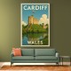 Cardiff Castle Travel Poster Wall Art Cardiff Castle Travel Poster Wall Art
