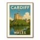 Cardiff Castle Travel Poster Wall Art Cardiff Castle Travel Poster Wall Art