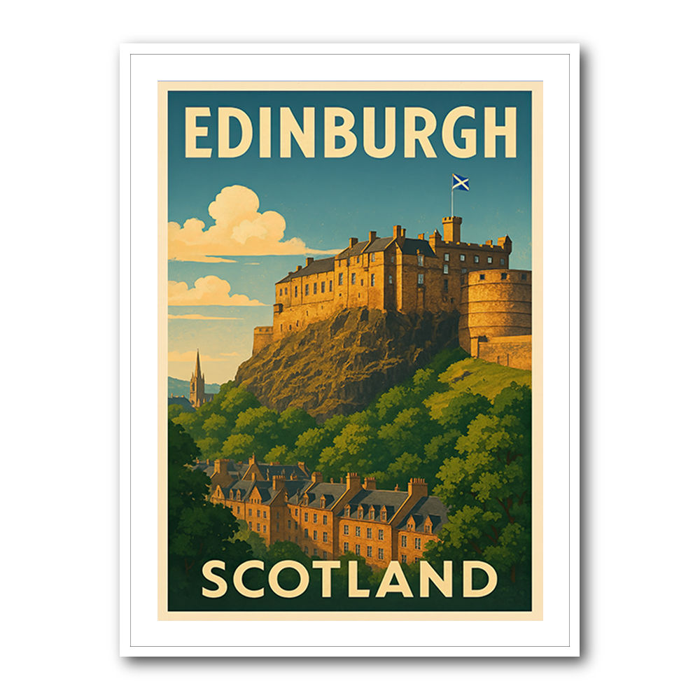 Edinburgh Castle Poster Wall Art Edinburgh Castle Poster Wall Art