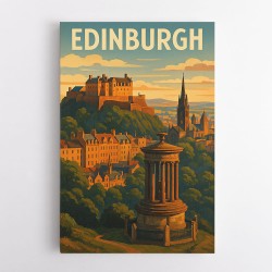 Edinburgh Travel Poster Wall Art