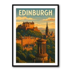 Edinburgh Travel Poster Wall Art
