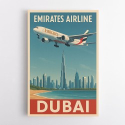 Emirates Dubai Travel Poster 1 Wall Art