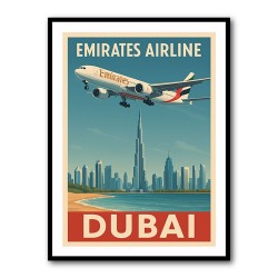 Emirates Dubai Travel Poster 1 Wall Art