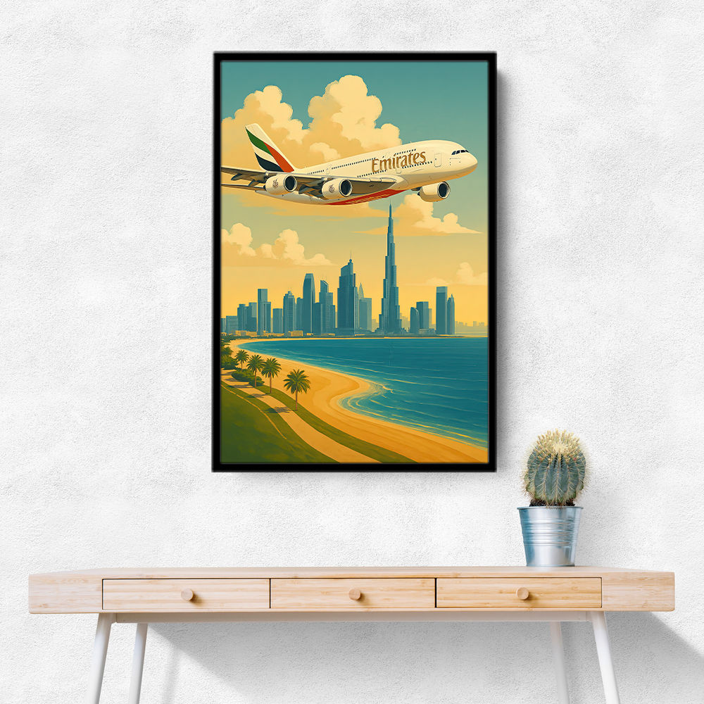 Emirates Dubai Travel Poster Wall Art Emirates Dubai Travel Poster Wall Art