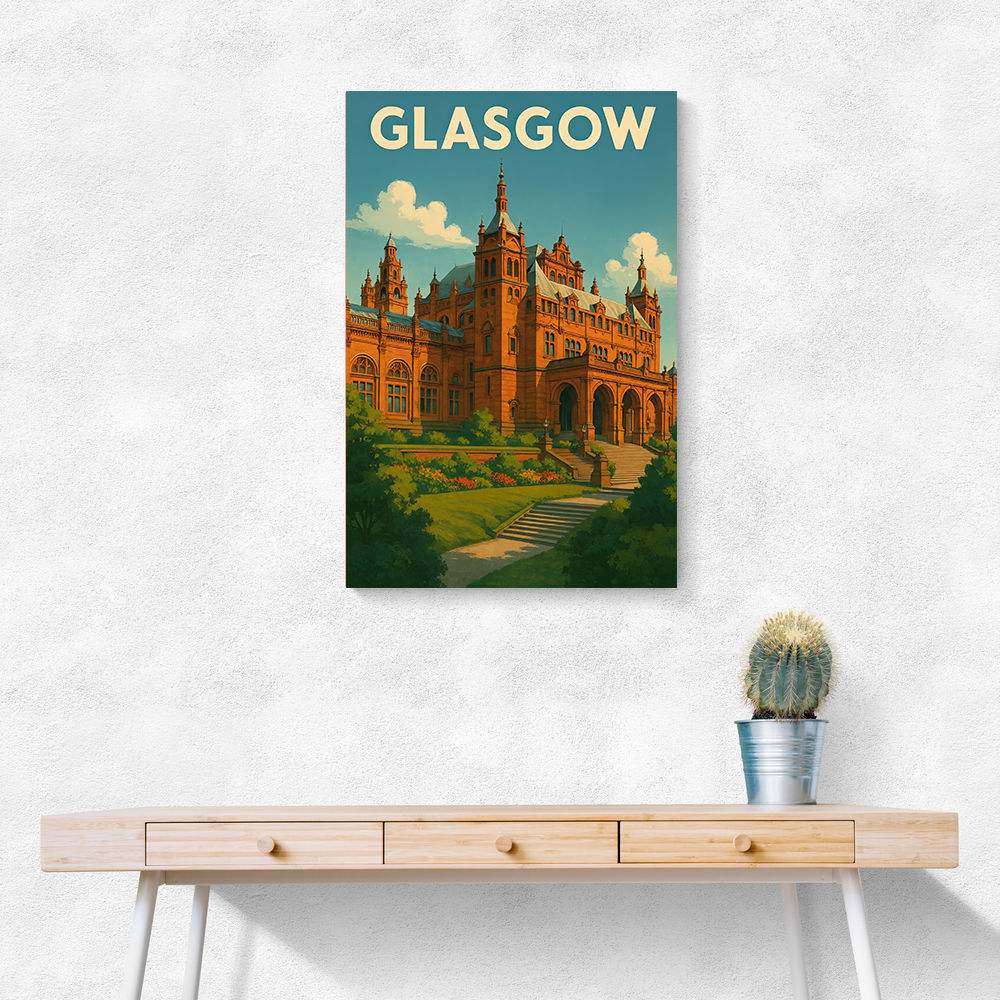 Glasgow Kelvingrove Art Travel Poster Wall Art Glasgow Kelvingrove Art Travel Poster Wall Art