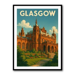 Glasgow Kelvingrove Art Travel Poster Wall Art