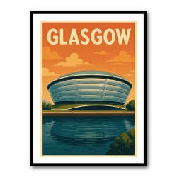 Glasgow SSE Hydro Travel Poster Wall Art