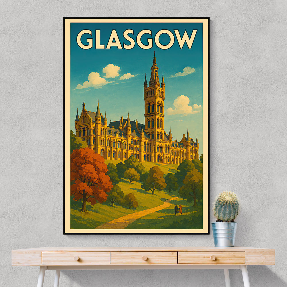Glasgow Travel Poster Wall Art
