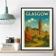 Glasgow Travel Poster Wall Art