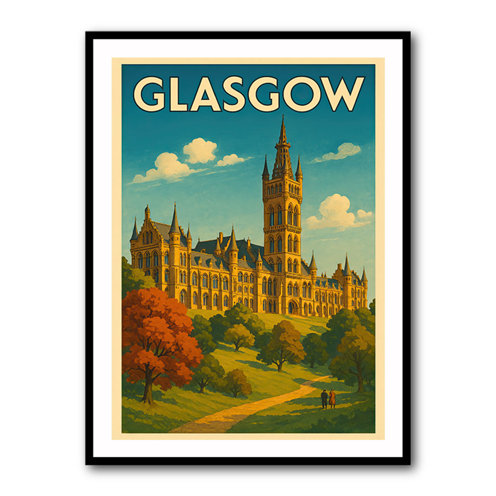 Glasgow Travel Poster Wall Art
