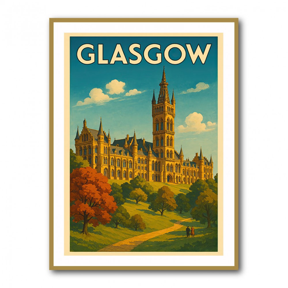 Glasgow Travel Poster Wall Art