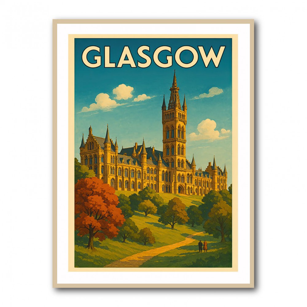 Glasgow Travel Poster Wall Art