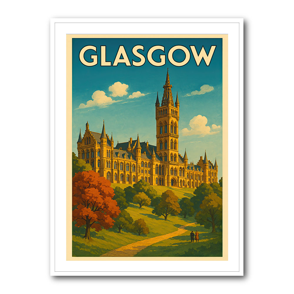 Glasgow Travel Poster Wall Art