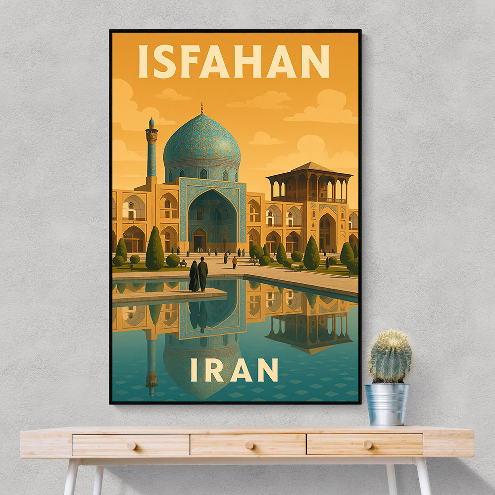 Isfahan Iran Travel Poster 1 Wall Art Isfahan Iran Travel Poster 1 Wall Art