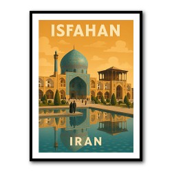 Isfahan Iran Travel Poster 1 Wall Art