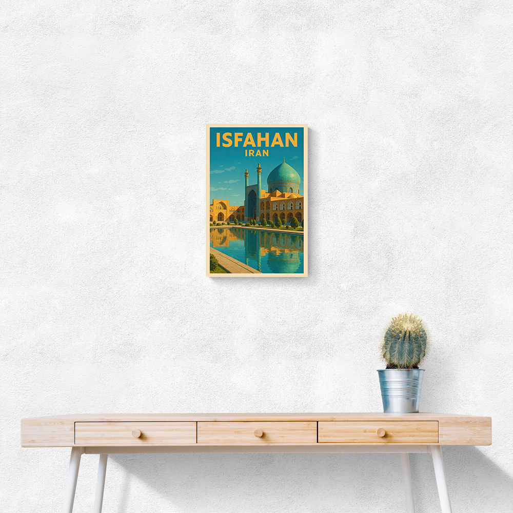 Isfahan Iran Travel Poster Wall Art Isfahan Iran Travel Poster Wall Art
