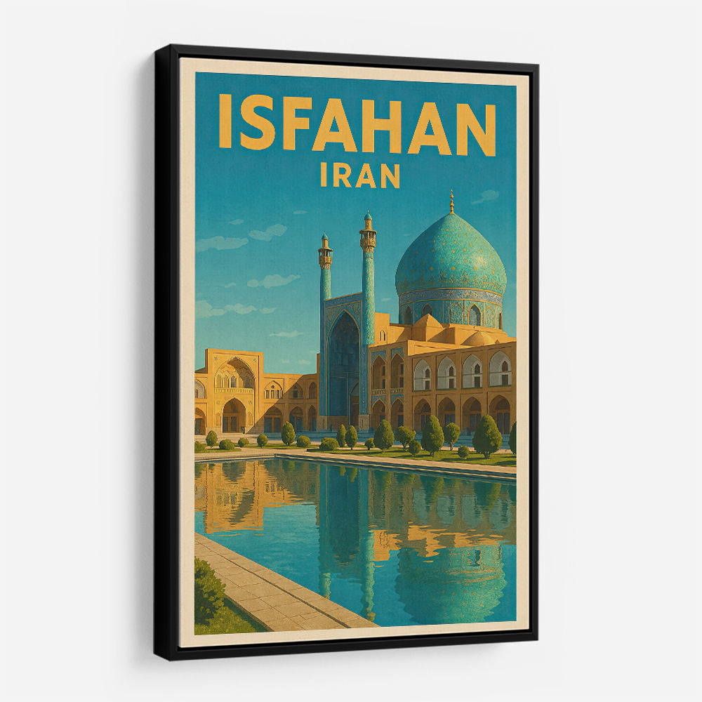 Isfahan Iran Travel Poster Wall Art Isfahan Iran Travel Poster Wall Art
