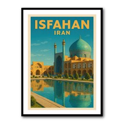 Isfahan Iran Travel Poster Wall Art