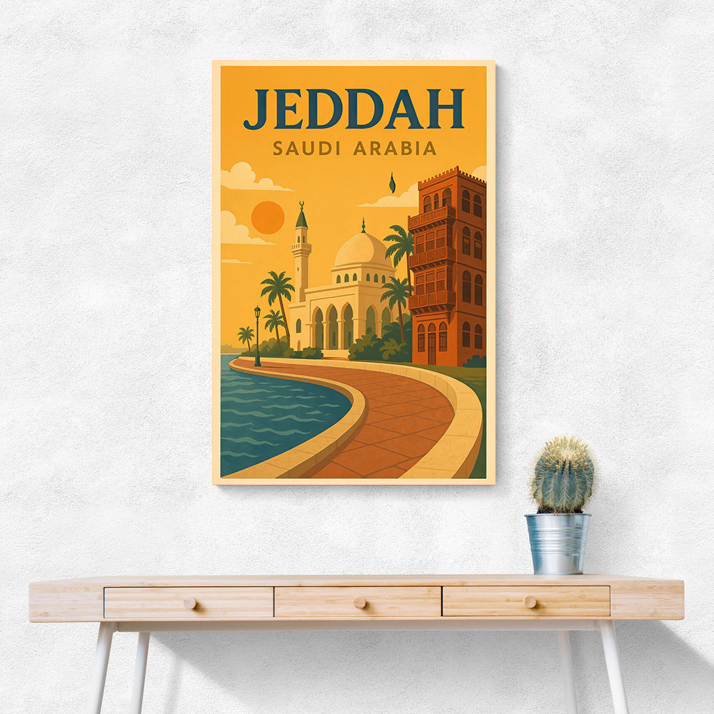 Jeddah Saudi Arabia Travel Poster 1 Wall Art Jeddah Saudi Arabia Travel Poster 1 Wall Art