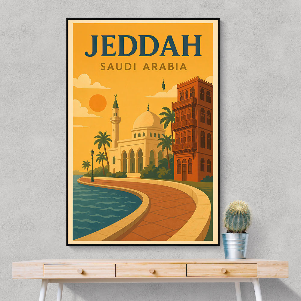 Jeddah Saudi Arabia Travel Poster 1 Wall Art Jeddah Saudi Arabia Travel Poster 1 Wall Art