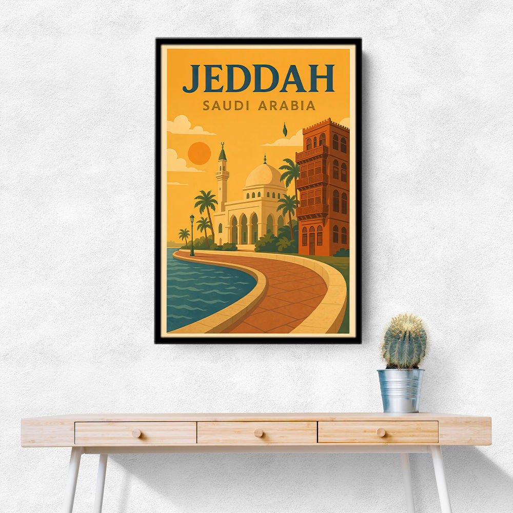 Jeddah Saudi Arabia Travel Poster 1 Wall Art Jeddah Saudi Arabia Travel Poster 1 Wall Art