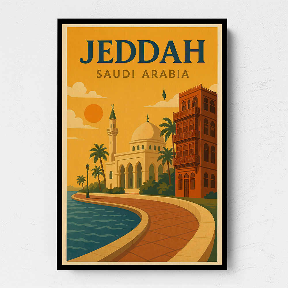 Jeddah Saudi Arabia Travel Poster 1 Wall Art Jeddah Saudi Arabia Travel Poster 1 Wall Art