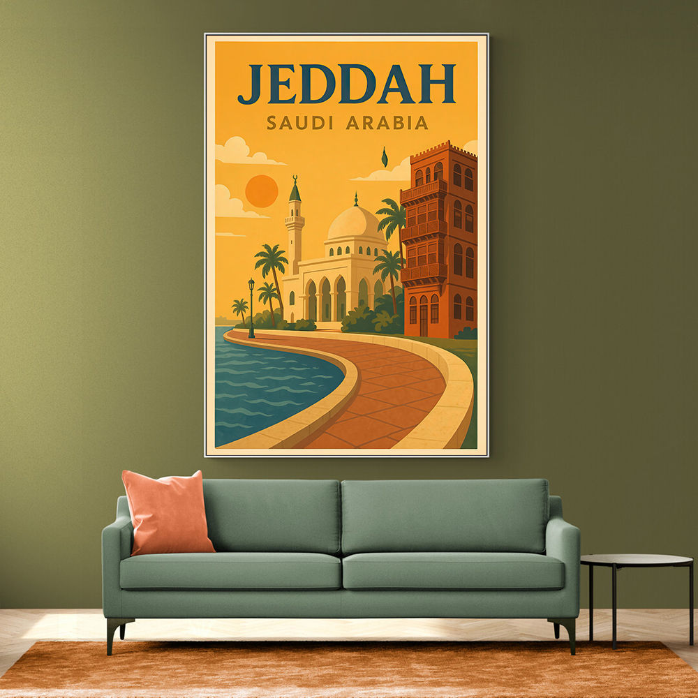 Jeddah Saudi Arabia Travel Poster 1 Wall Art Jeddah Saudi Arabia Travel Poster 1 Wall Art