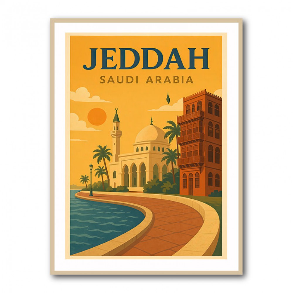 Jeddah Saudi Arabia Travel Poster 1 Wall Art Jeddah Saudi Arabia Travel Poster 1 Wall Art
