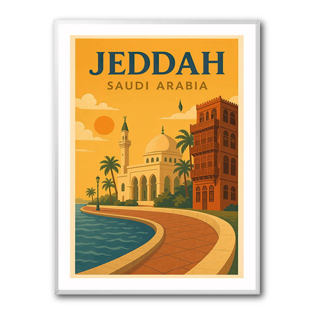 Jeddah Saudi Arabia Travel Poster 1 Wall Art Jeddah Saudi Arabia Travel Poster 1 Wall Art
