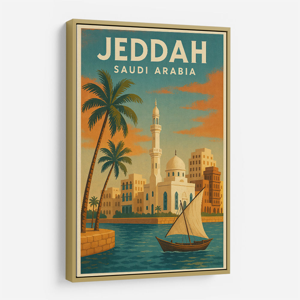 Jeddah Saudi Arabia Travel Poster Wall Art Jeddah Saudi Arabia Travel Poster Wall Art