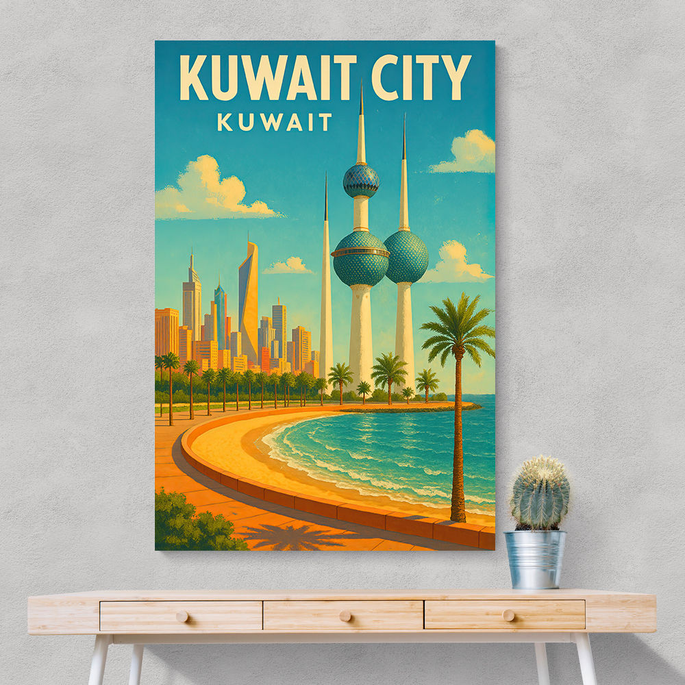 Kuwait Travel Poster 1 Wall Art Kuwait Travel Poster 1 Wall Art
