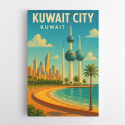 Kuwait Travel Poster 1 Wall Art