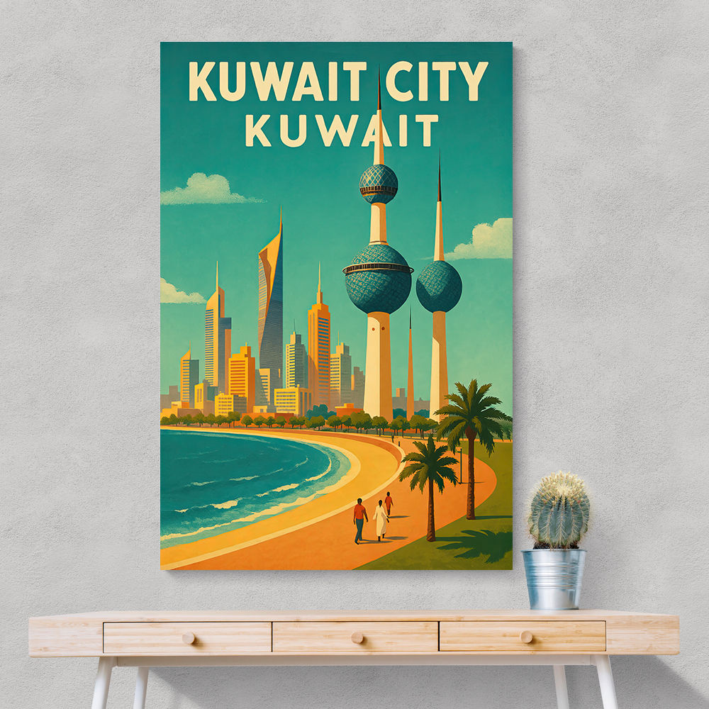 Kuwait Travel Poster Wall Art Kuwait Travel Poster Wall Art