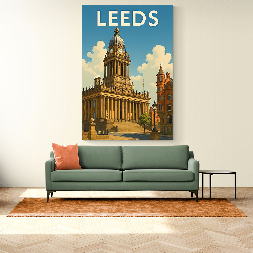 Leeds Travel Poster Wall Art