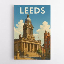 Leeds Travel Poster Wall Art
