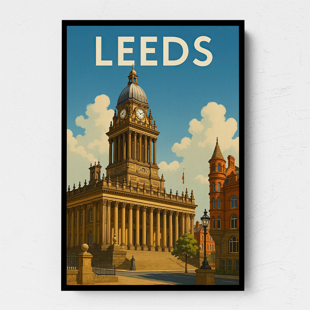 Leeds Travel Poster Wall Art