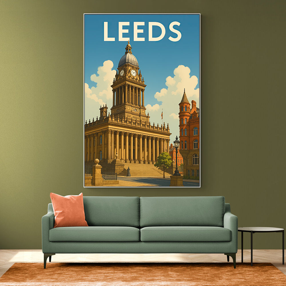 Leeds Travel Poster Wall Art
